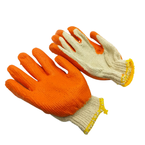 Găng tay phủ PU cao su màu cam GPB008