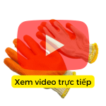 Găng tay len phủ sơn màu cam chống trượt 1