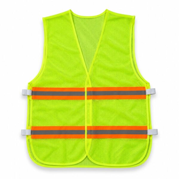 Áo lưới phản quang thun 2 bên màu xanh chuối