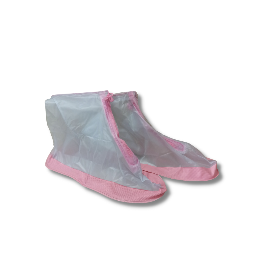 Bọc giày thời trang đi mưa chống nước màu hồng