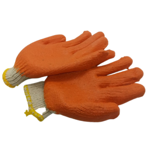 Găng tay phủ PU cao su màu cam GPB008