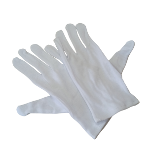 Găng tay thun trắng vải Cotton