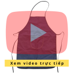 Tạp dề vải kaki có túi 1