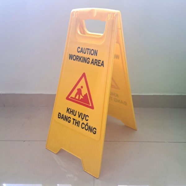 Bảng cảnh báo chữ A nhựa PE dạng gấp gọn nhiều mẫu