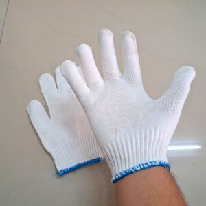 Găng tay sợi Poly trắng bảo hộ lao động
