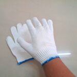 Găng tay sợi Poly trắng bảo hộ lao động 1